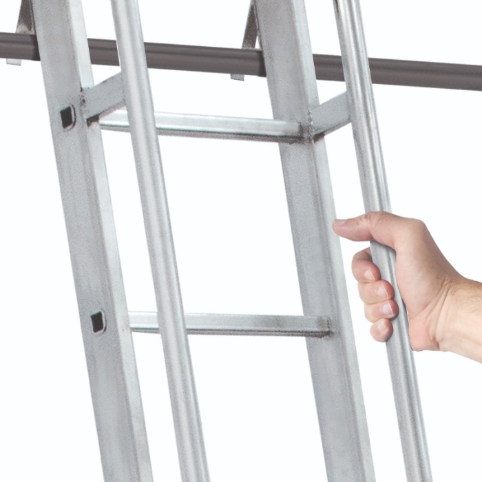 Single-Section Ladder with Safety Rail