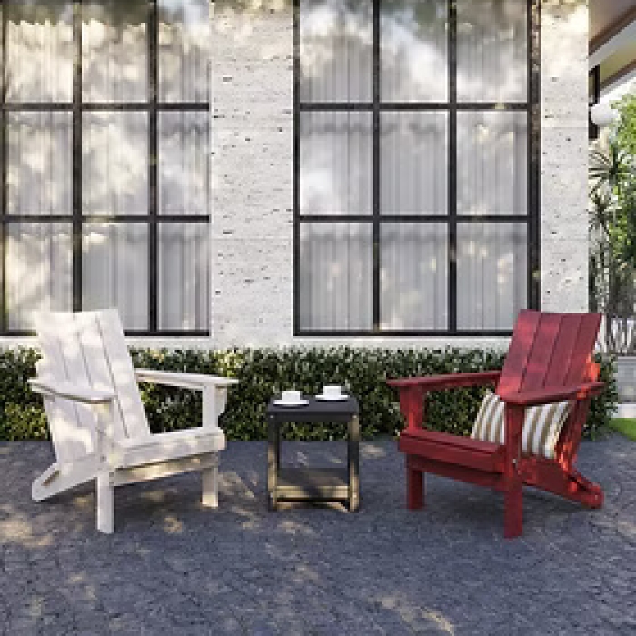 Straight Back Adirondack - White