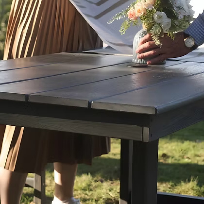 Square Table Set for 6 People