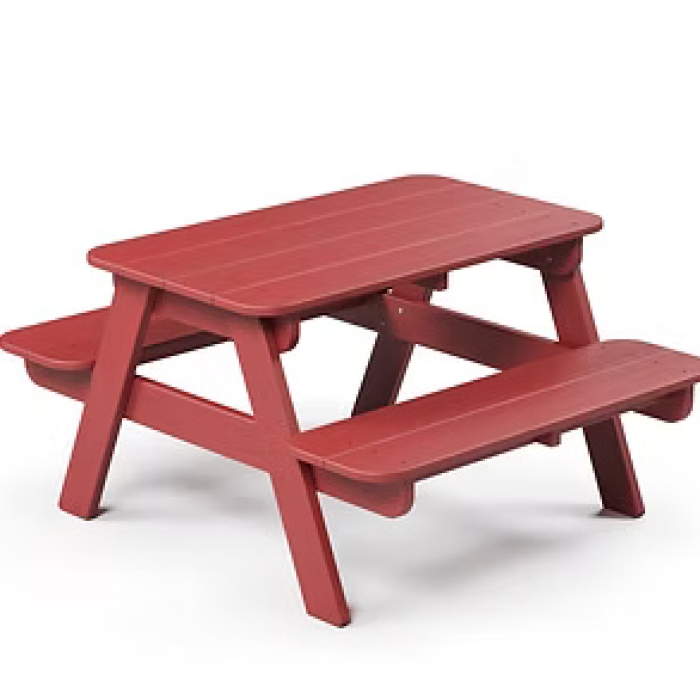 Kids Picnic Table - Red
