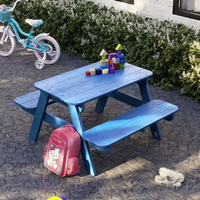 Kids Picnic Table - Blue