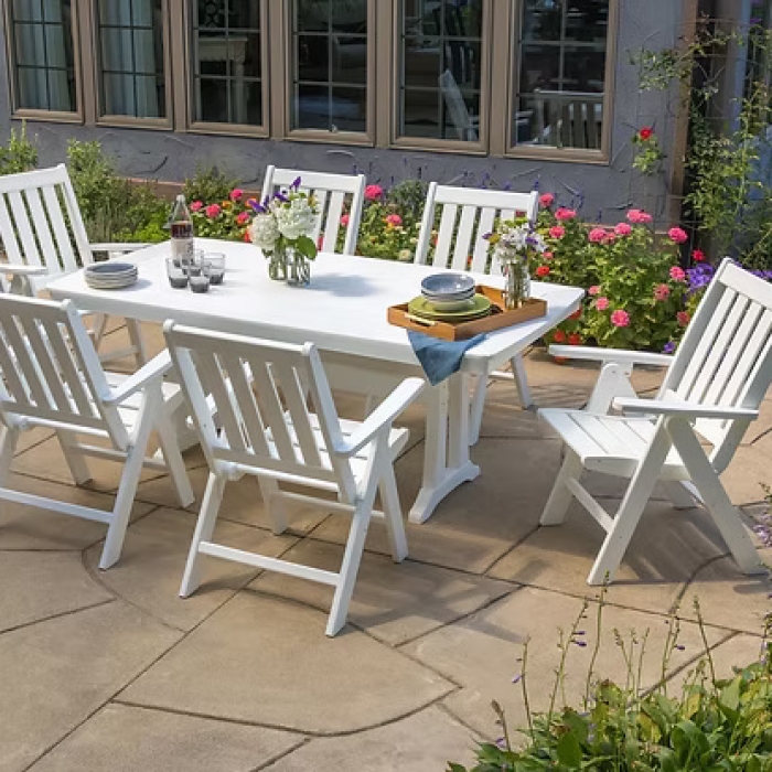 Folding Dining Chair - White