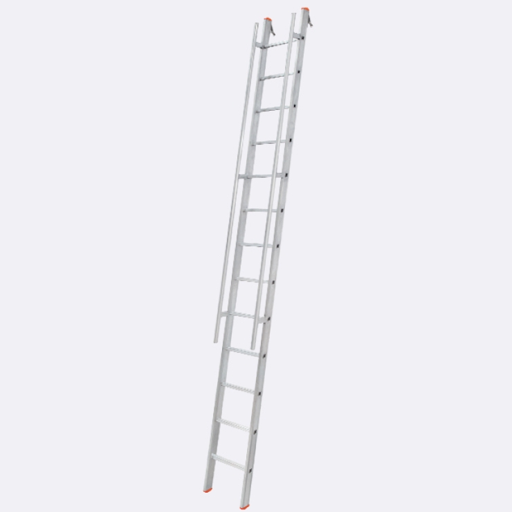 Single-Section Ladder with Safety Rail