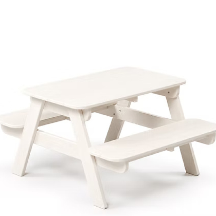 Kids Picnic Table - White